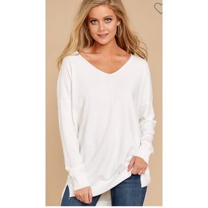 Wind Down Sweater in White